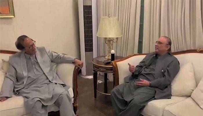 asif zardari & Ch Shujat Meeting Regarding Punjab Govt