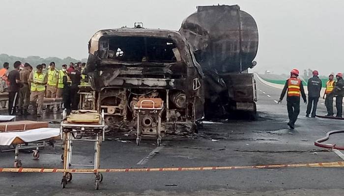 Motorway bus accident