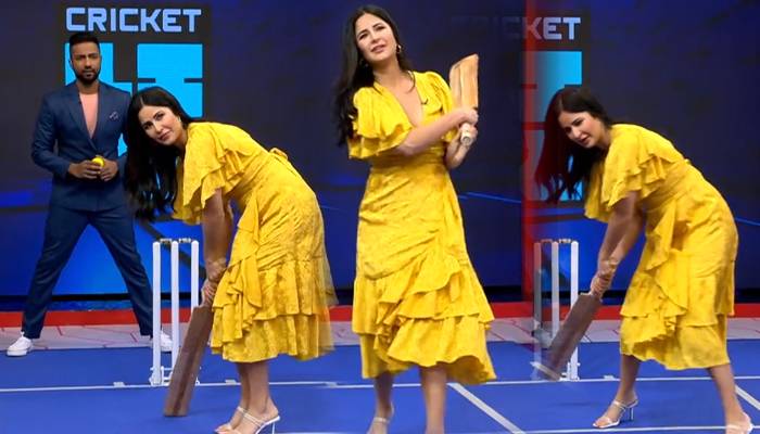 Harbhajan Singh's bowling: Katrina Kaif rained fours and sixes