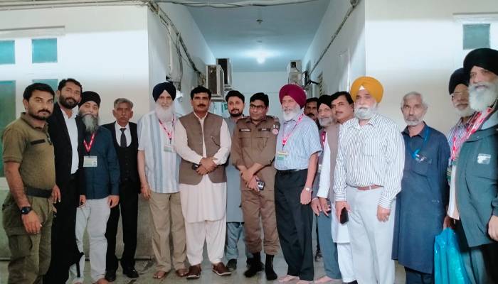 A delegation of 47-member Sikh pilgrims from Britain arrived at Darbar Baba Farid