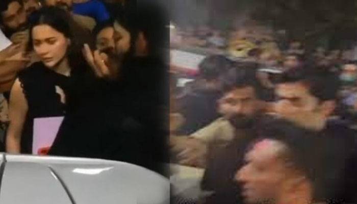 Crowd misbehaving with Haniya Aamir, video viral