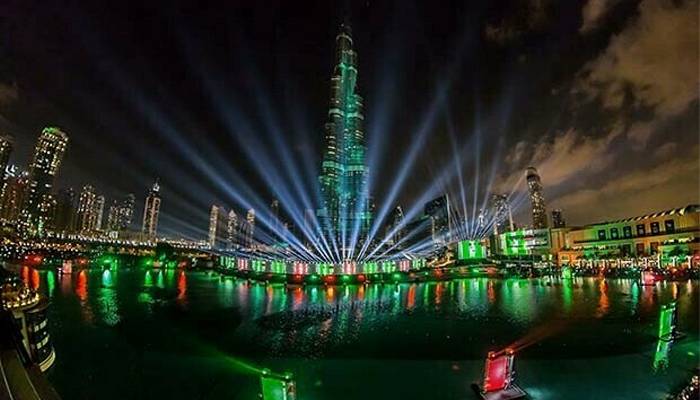  Celebrating the New Year, the Burj Khalifa will have the world's largest laser light show