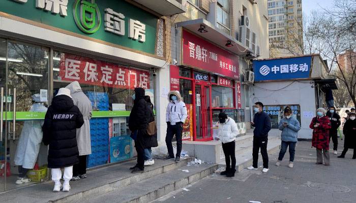 lines outside pharmacies