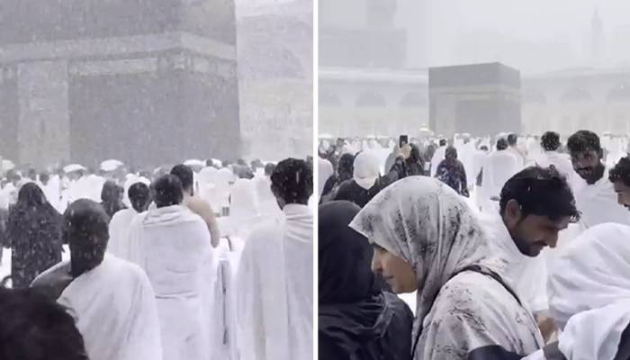 snow falling in haram