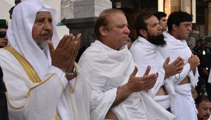 نواز شریف عمرے کی ادائیگی کیلئے سعودی عرب پہنچ گئے