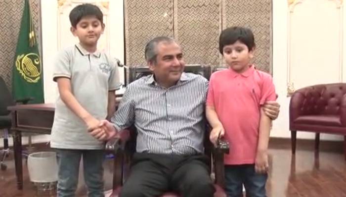 mohsin naqvi called on recovered children