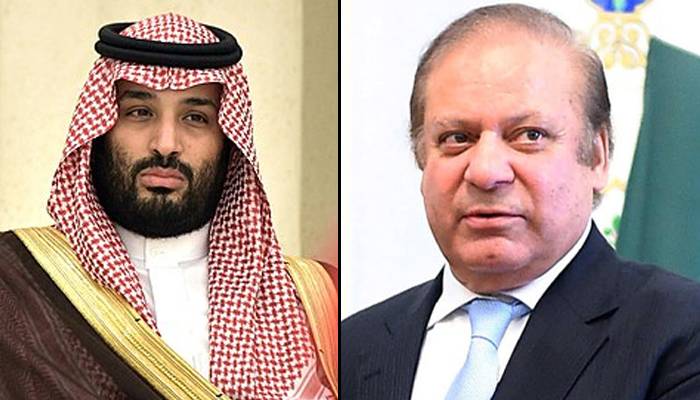 نواز شریف کی شاہی محل میں سعودی ولی عہد محمد بن سلمان سےملاقات