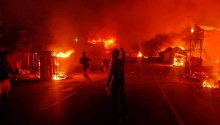 churches burnt in manipur