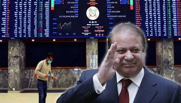 نوازشریف کی واپسی سٹاک مارکیٹ 6سال کی بلند ترین سطح پر