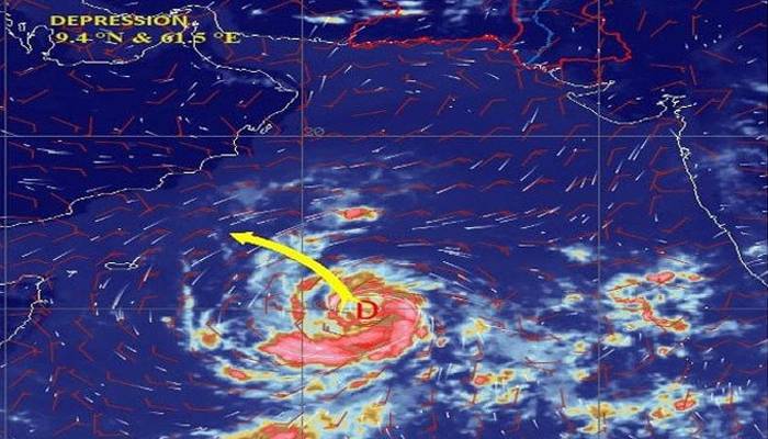 بحیرہ عرب میں موجود ڈیپ ڈپریشن سمندری طوفان’’تیج‘‘ میں تبدیل