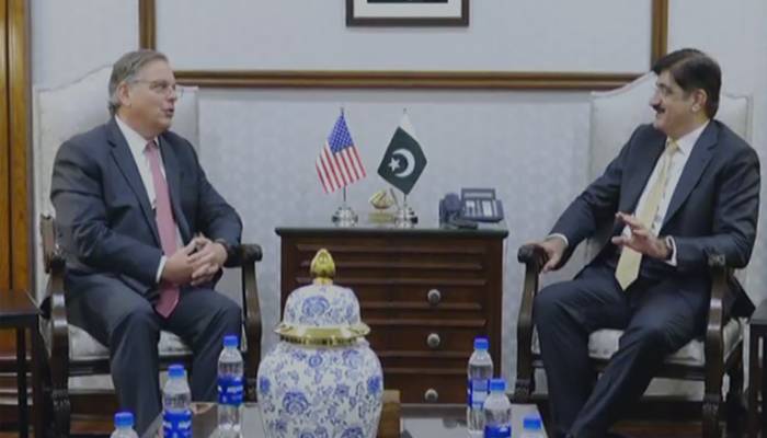 امریکی سفیرڈونلڈبلوم اوروزیراعلیٰ سندھ کی ملاقات