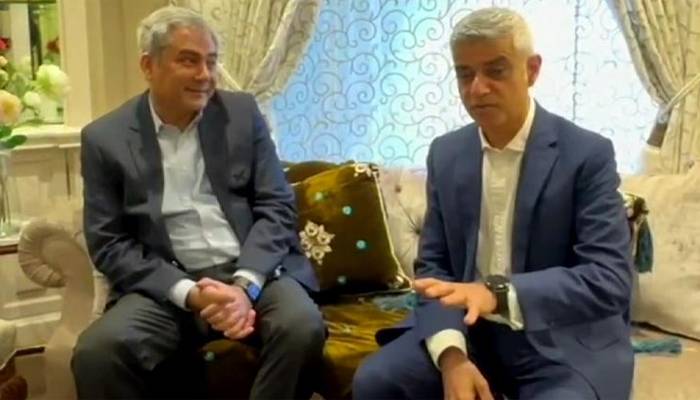  وفاقی وزیرداخلہ محسن نقوی سے مئیر   لندن صادق خان کی ملاقات 