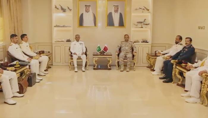 پاک بحریہ کےنیول چیف نویداشرف کی قطری فوجی سربراہان سےملاقاتیں