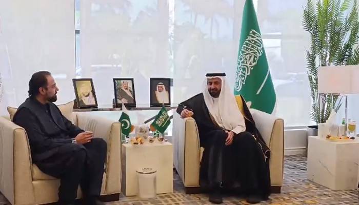 وفاقی وزیرمذہی امور سالک حسین کی سعودی ہم منصب سے ملاقات 