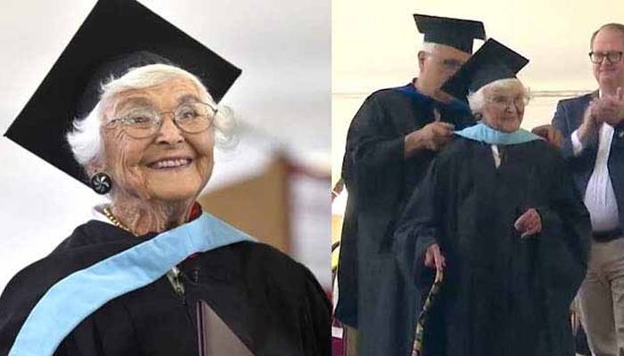 105سالہ بزرگ خاتون نےماسٹرزکی ڈگری مکمل کرلی